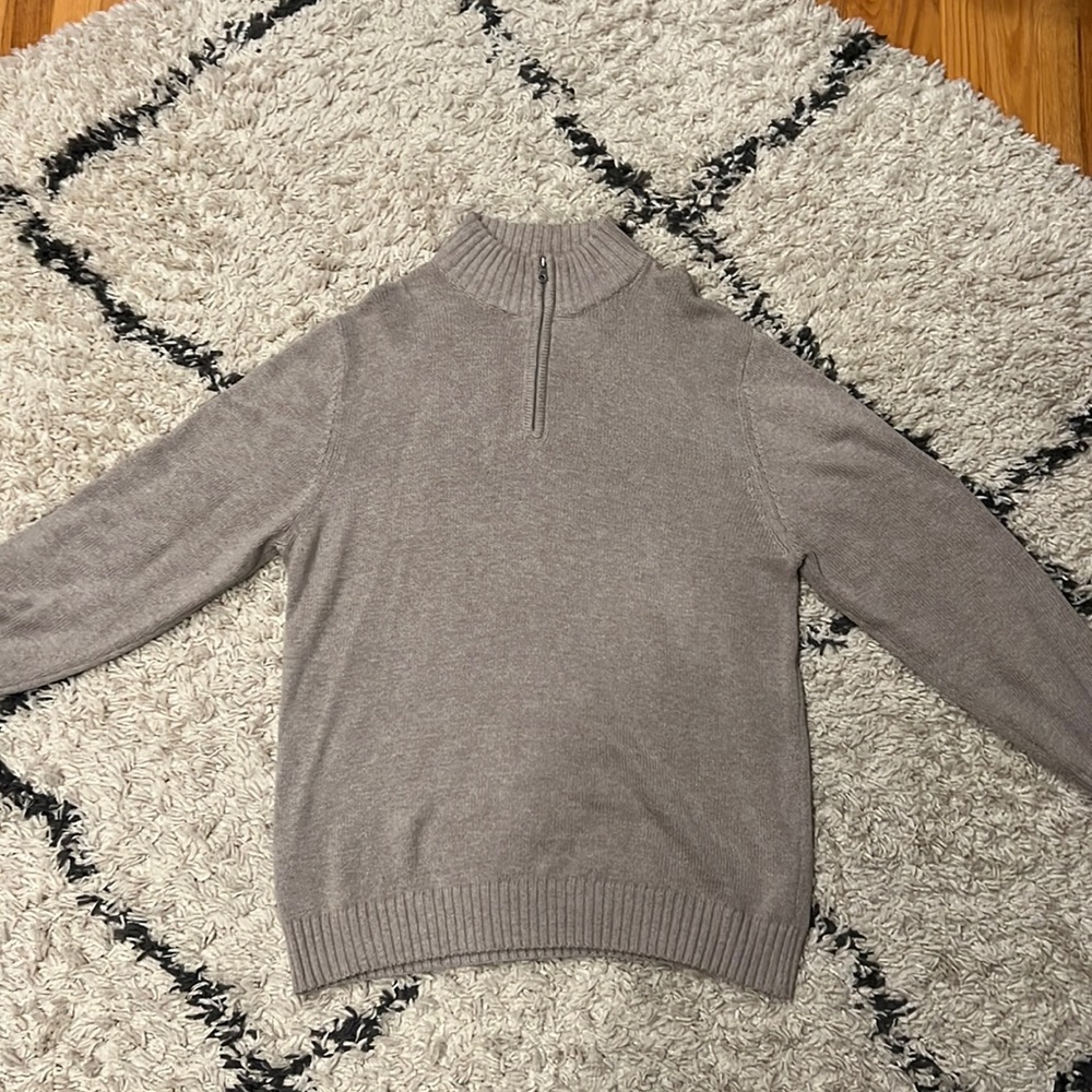 Craft&Barrow turtle neck zip up beige sweater